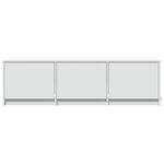 vidaXL Meuble TV avec LED blanc 140x34x40 cm bois d'ingénierie