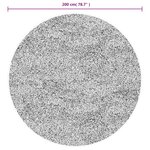 vidaXL Tapis HUARTE à poils courts doux et lavable sable Ø 200 cm
