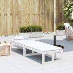 vidaXL Canapé de jardin extensible blanc bois massif de pin