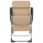 vidaXL Chaises de camping pliables lot de 4 Crème Aluminium