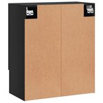 vidaXL Armoire murale noir 60x31x70 cm bois d'ingénierie