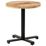 vidaXL Table de bistro Ronde Ø70x75 cm Bois de manguier brut