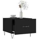 vidaXL Table basse Noir 50x50x40 cm Bois d'ingénierie