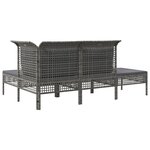 Salon de jardin meuble d'extérieur ensemble de mobilier 4 pièces avec coussins gris résine tressée 02_0016144