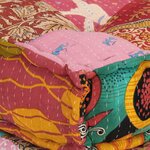 vidaXL Pouf modulaire avec oreiller Patchwork Tissu