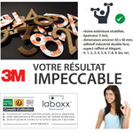 Numéro 9-Numéro adhésif pour boîtes aux lettres - Résine de 3 mm, hauteur environ 50 mm - Taurus (chêne foncé)