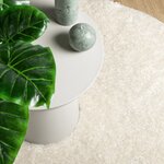 vidaXL Tapis ISTAN à poils longs aspect brillant crème Ø 100 cm