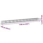 vidaXL Panier gabion avec couvercle 1100x100x50 cm fer galvanisé