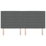 vidaXL Tête de Lit LED Design Lignes Gris Foncé 100 cm Tissu