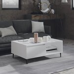 vidaXL Table basse Blanc 90x60x35 cm Aggloméré