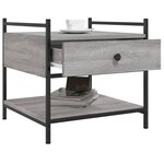 vidaXL Table basse sonoma gris 50x50x50 cm bois d'ingénierie
