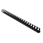 Boite 100 Reliures Spirales Plastique 20mm - Noir - Exacompta