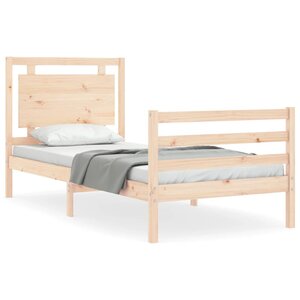 vidaXL Cadre de lit sans matelas 100x200 cm bois massif