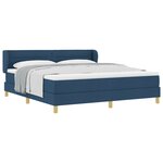 Lit Box Spring vidaXL avec Matelas en Bleu  180x200 cm Tissu