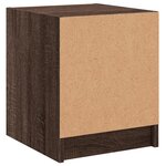 vidaXL Tables de chevet et portes vitrées 2Pièces chêne marron 35x37x42cm