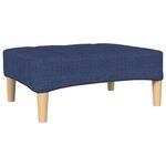 vidaXL Repose-pied Bleu 78x56x32 cm Tissu