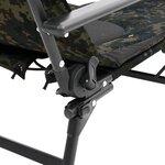 vidaXL Transat de pêche avec pieds à boue réglables pliable camouflage