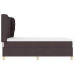 Lit à ressorts vidaXL avec matelas marron foncé 140x190 cm en tissu