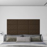 vidaXL Panneaux muraux 12 Pièces Marron 60x30 cm Similicuir 2 16 m²