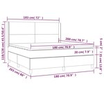 vidaXL Sommier à lattes de lit avec matelas Cappuccino 180x200 cm