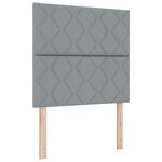 vidaXL Lit à ressort avec matelas et banc gris clair 100x200 cm tissu