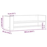 vidaXL Étagère murale chêne fumé 100x35x30 5 cm bois d'ingénierie