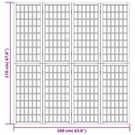 vidaXL Cloison de séparation pliable 4 panneaux 160x170 cm