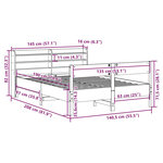 vidaXL Cadre de lit sans matelas 135x190 cm bois de pin massif
