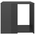 vidaXL Table d'appoint gris brillant 50x50x45 cm bois d'ingénierie