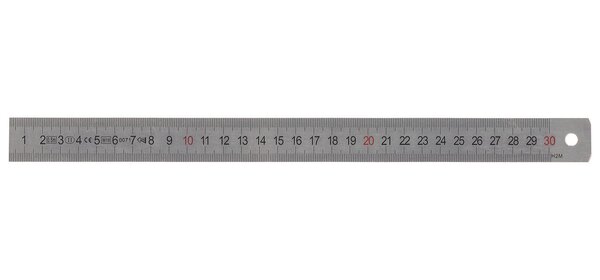 Réglet 30 cm inox semi rigide avec règle de conversion métrique au dos SAFETOOL