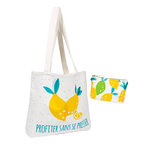 Kit Tote Bag & Pochette Family Pop - Citron - Draeger paris