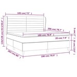 vidaXL Sommier à lattes de lit avec matelas Gris foncé 180x200cm Tissu