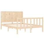 vidaXL Cadre de lit avec tête de lit 140x200 cm bois massif