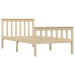 vidaXL Cadre de lit sans matelas naturel bois massif de pin 100x200 cm