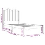 vidaXL Cadre de lit sans matelas bois massif 100x200 cm