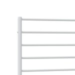 vidaXL Cadre de lit métal sans matelas avec pied de lit blanc 75x190cm
