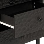 vidaXL Table de chevet noir 50x33x60 cm bois de manguier massif