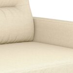 vidaXL Ensemble de canapés 2 Pièces avec coussins crème tissu