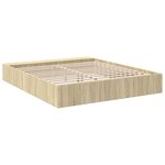 vidaXL Cadre de lit chêne sonoma 200x200 cm bois d'ingénierie