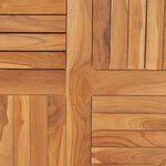 vidaXL Dessus de table Bois de teck solide Rond 2 5 cm 80 cm