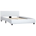 vidaXL Cadre de lit Blanc Similicuir 140x200 cm