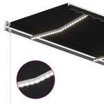 vidaXL Auvent automatique et capteur de vent/LED 450x300 cm Anthracite
