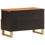 vidaXL Meuble TV marron et noir 70x33 5x46 cm bois massif de manguier