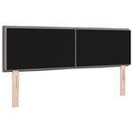 Tête de lit design lignes taupe 160 cm en tissu