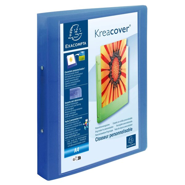 Classeur 2 Anneaux 30mm Polypropylène Chromaline 10/10e Krea Cover - A4 Maxi - Couleurs Assorties - X 12 - Exacompta