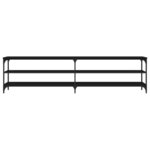 vidaXL Meuble TV noir 200x30x50 cm bois d'ingénierie et métal