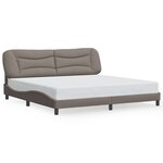 vidaXL Cadre de lit sans matelas taupe 200x200 cm tissu