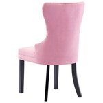 vidaXL Chaises à manger lot de 4 rose velours