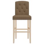 vidaXL Chaises de bar lot de 2 bois massif d'hévéa et tissu