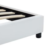 vidaXL Cadre de lit Blanc Similicuir 140 x 200 cm